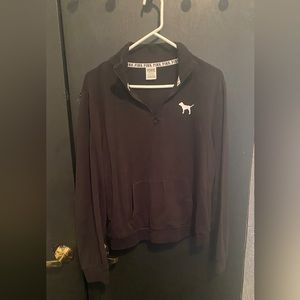 VICTORIA SECRET PINK HALF ZIPPED SWEATER